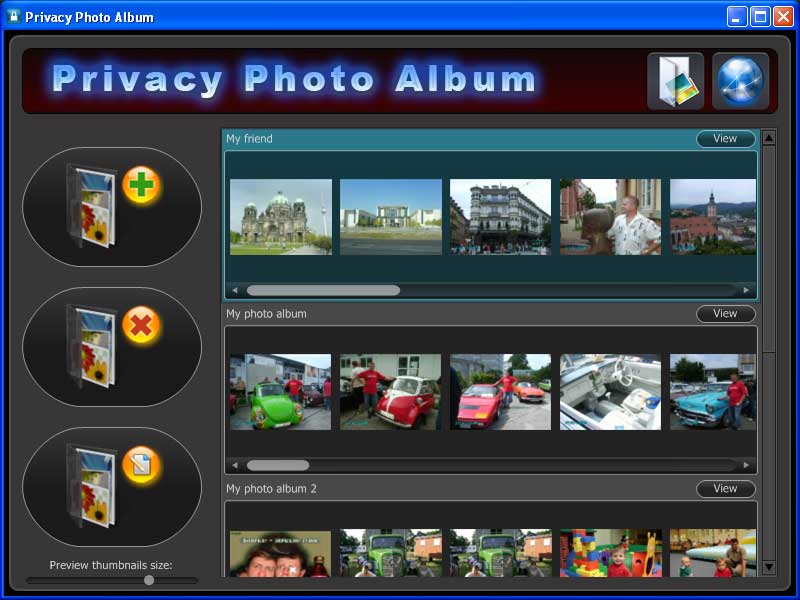 Privacy Photo Album - Hide and encrypt private pictures and photos with password